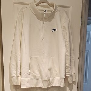 Womens Plus Size Nike Cream Half-Zip Pullover New No Tags Worn Once. No Defects